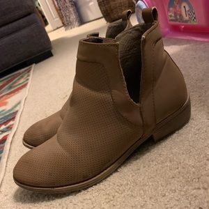 Tan booties